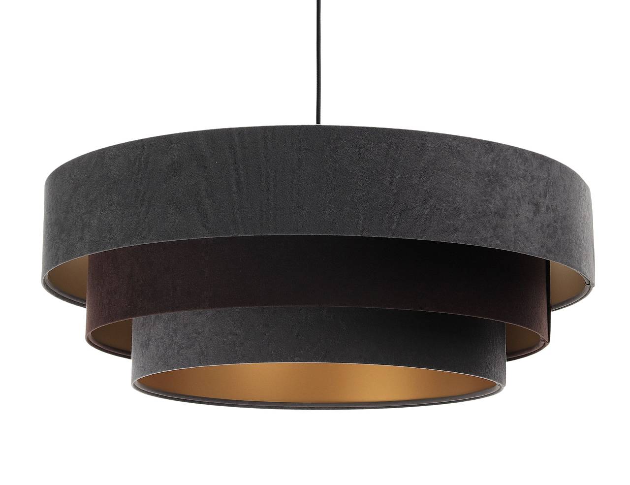 Lampa wisząca TRIO MIX grafitowa/brązowa/złota