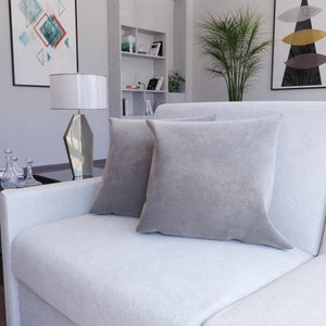 Set Di 2 Federe In Velluto A Coste Morbido 45x45 Cm - Con Cerniera Invisibile, Per Cuscini Divano E Letto, Color Caramello, Lavabili - 2