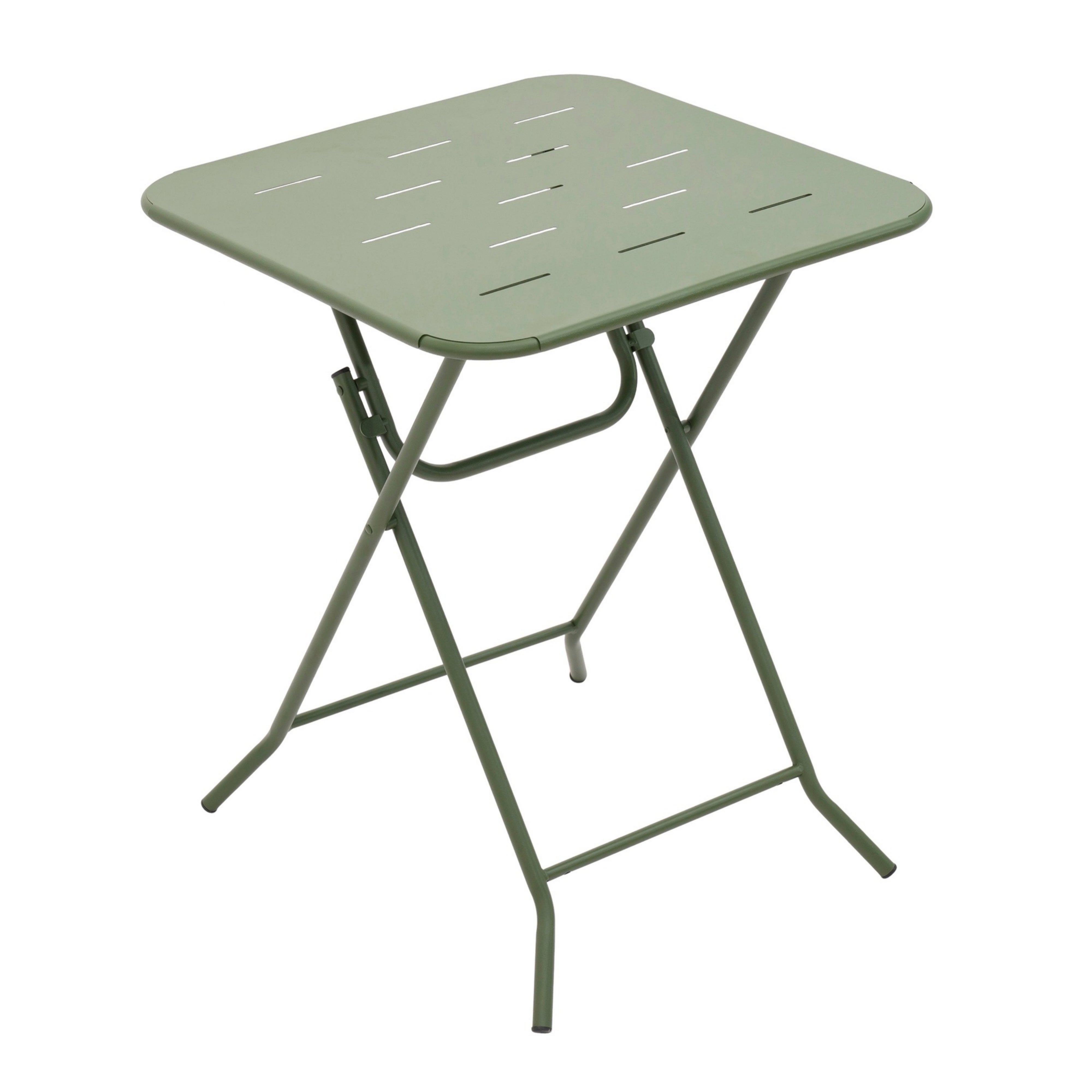 Salon de jardin pliable，Set bistro d'extérieur pliant，2 fauteuils et 1 table，60 x 60 x 73 cm，Vert - 6