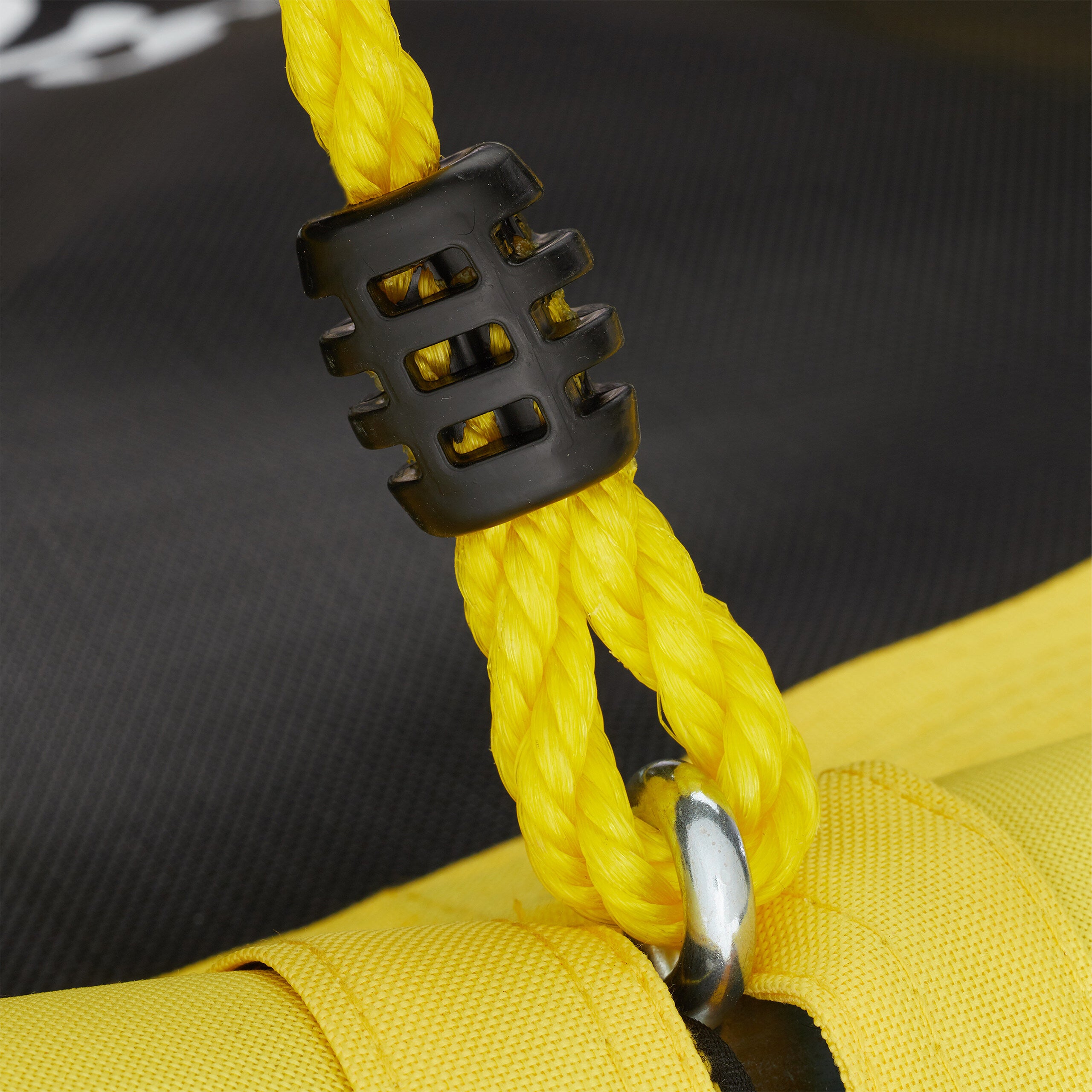 Balançoire nid d'oiseau rond 90 cm à suspendre enfant adulte jardin extérieur Ø 90 cm, 100 kg, jaune, Relaxdays - 5