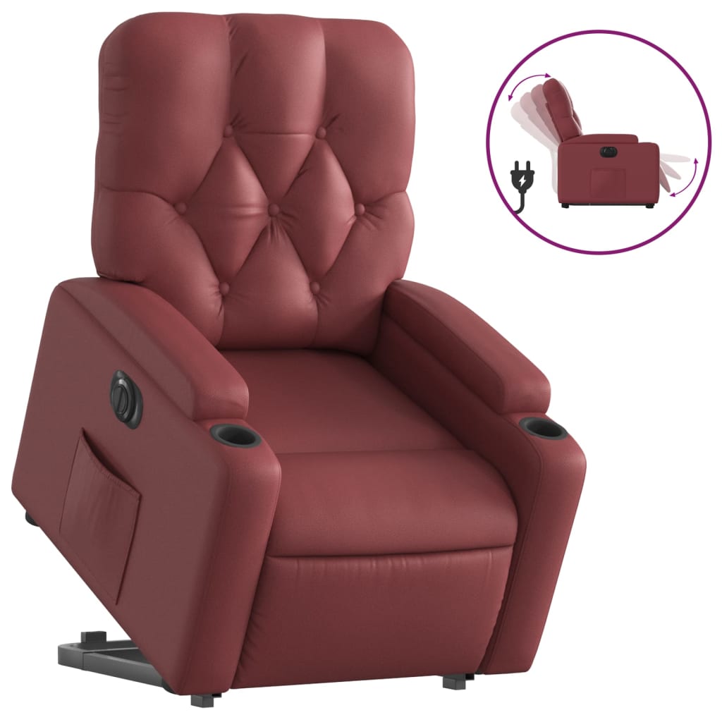 GORELAX Chaise d'appoint en cuir, fauteuil de salon latéral rembourré avec cadre en bois et