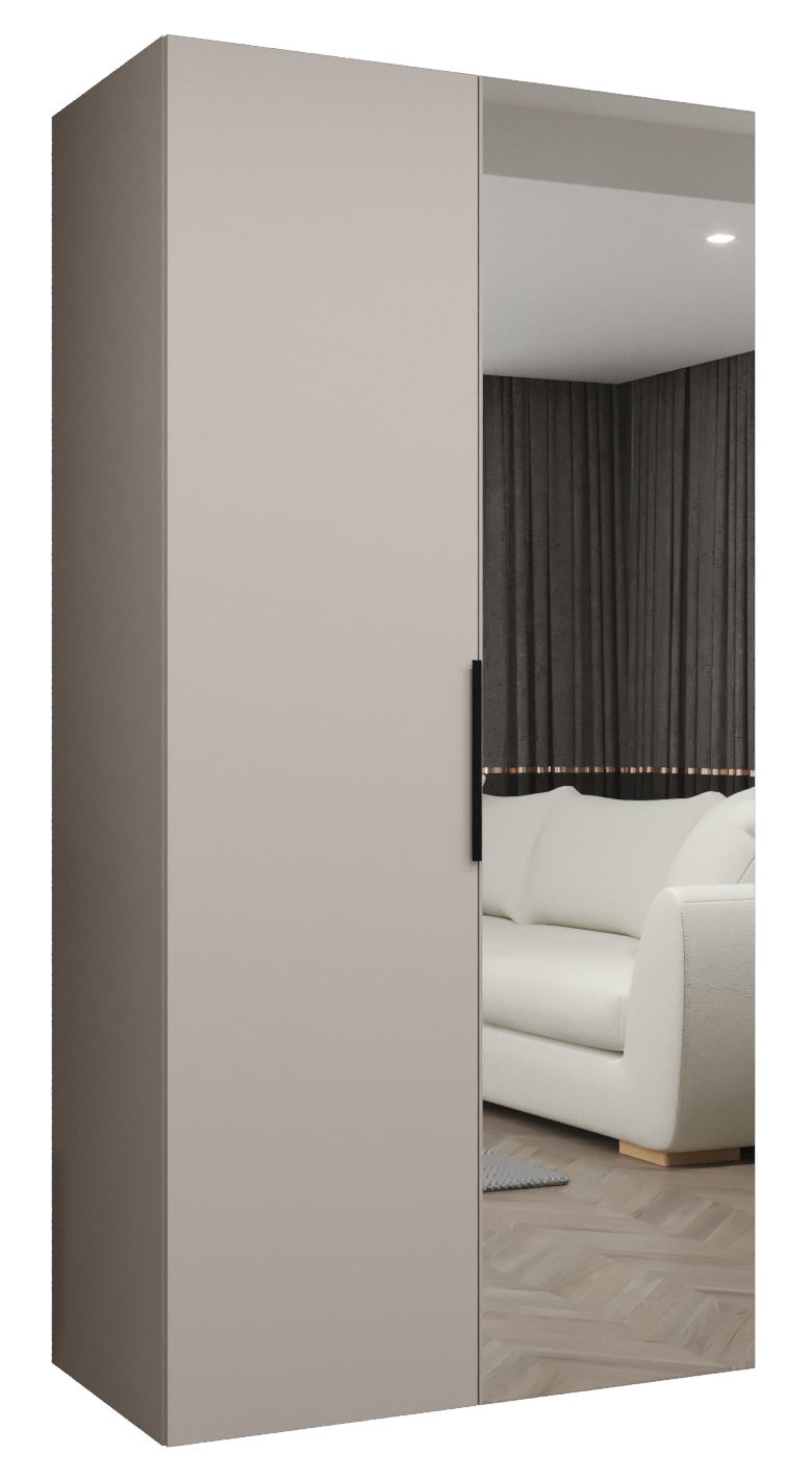 Szafa uchylna otwierana Marbella 2 100 x 52 x 202 cm kaszmir + u. czarny Abiks Meble