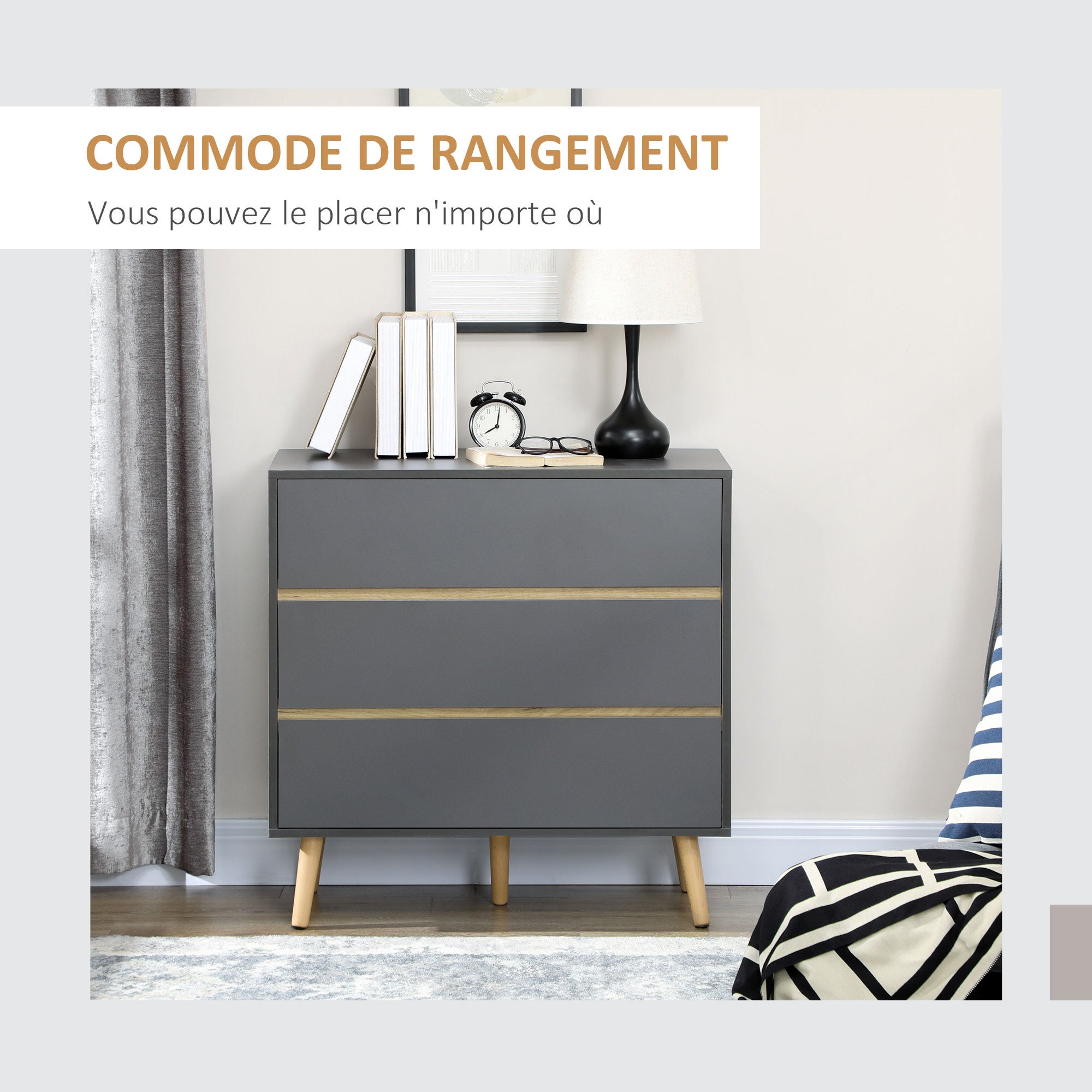Commode Panneau de particules HOMCOM - 4