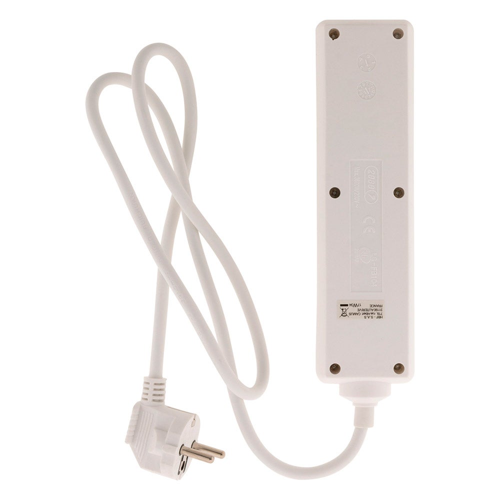 Bloc multiprise 4 prises 2P+T 16A blanc - Zenitech - 3