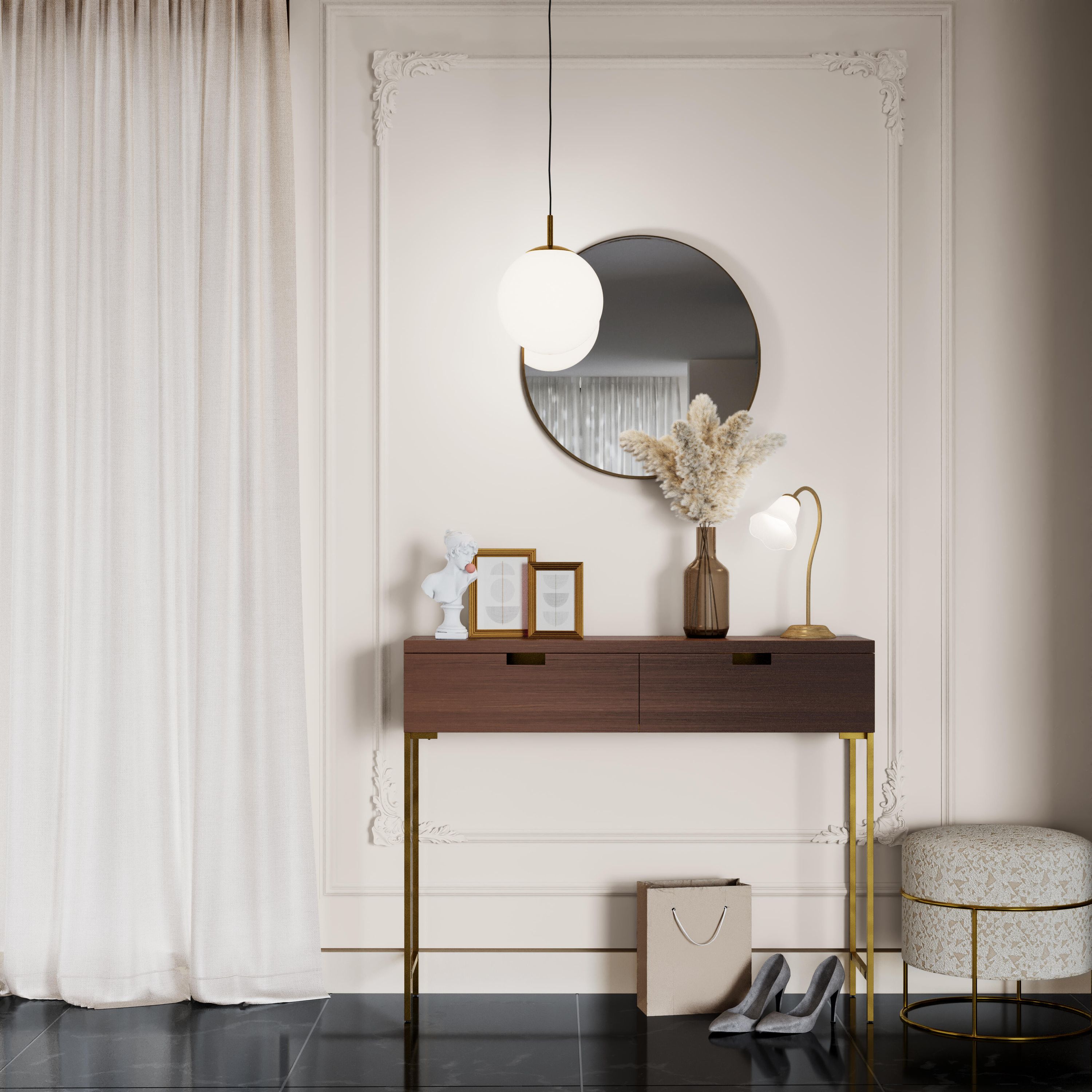 Rideau à oeillets Aranjuez INSPIRE rayures beige 140x280cm - 4