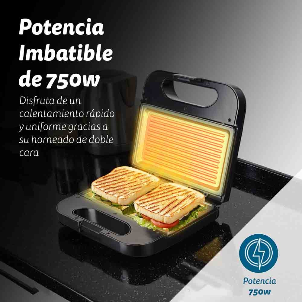 Sandwichera Grill SAN-GRILLNG - 750W - Acero Inox - 8