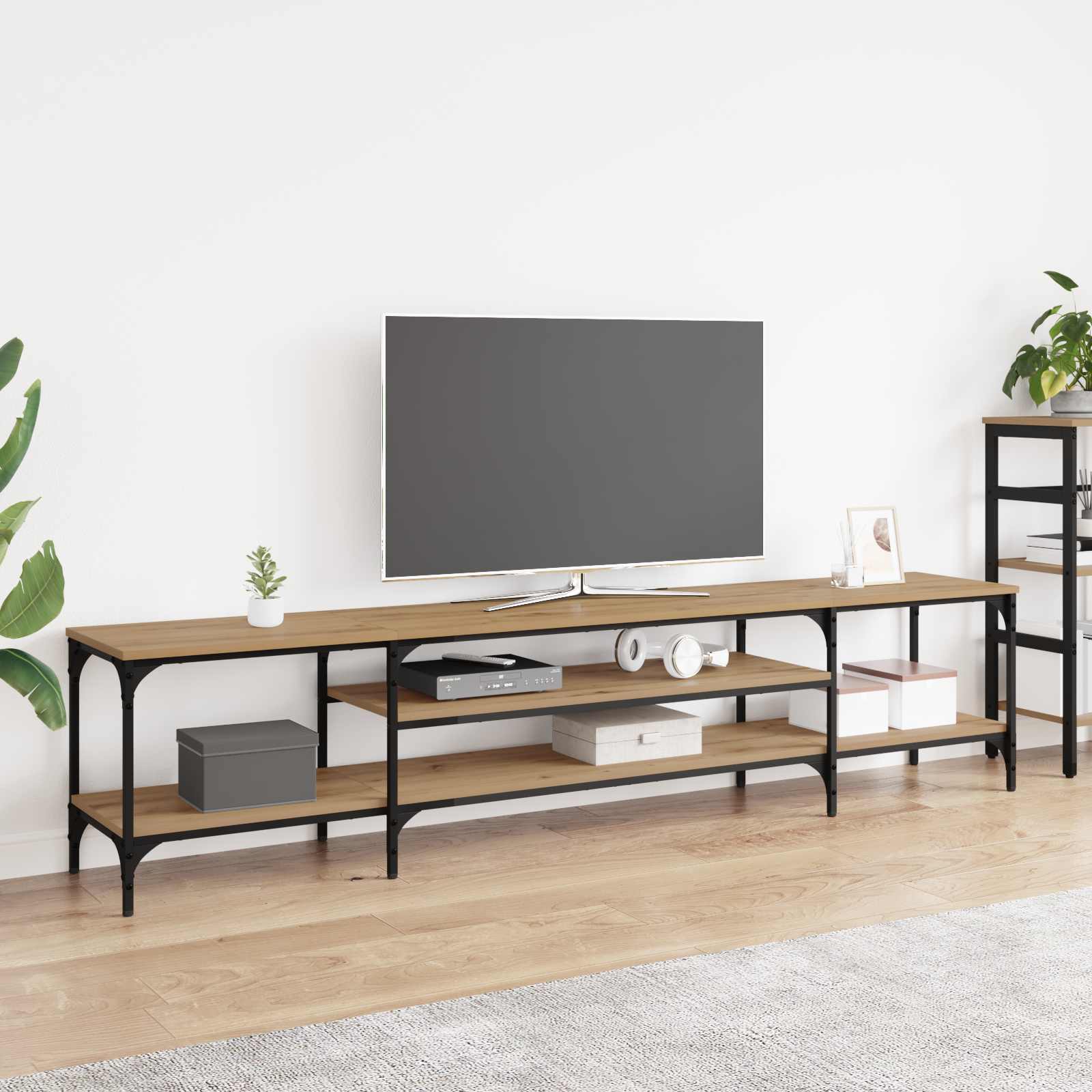 Meuble TV Chêne artisanal 201 x 35 x 45 cm | Leroy Merlin