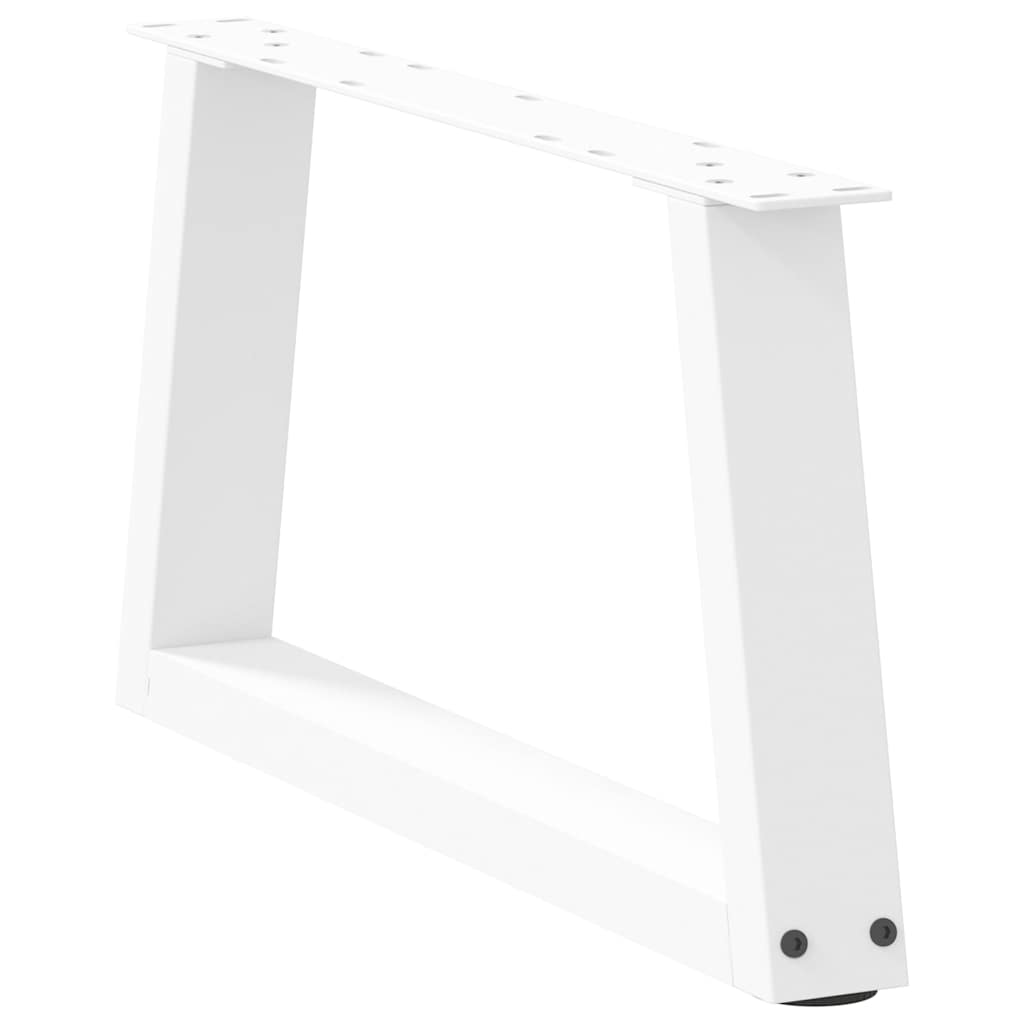 Pernas para mesa de jantar formato V 2 peças brancas 70x(30-31,3) cm - COMFORTXL - 4
