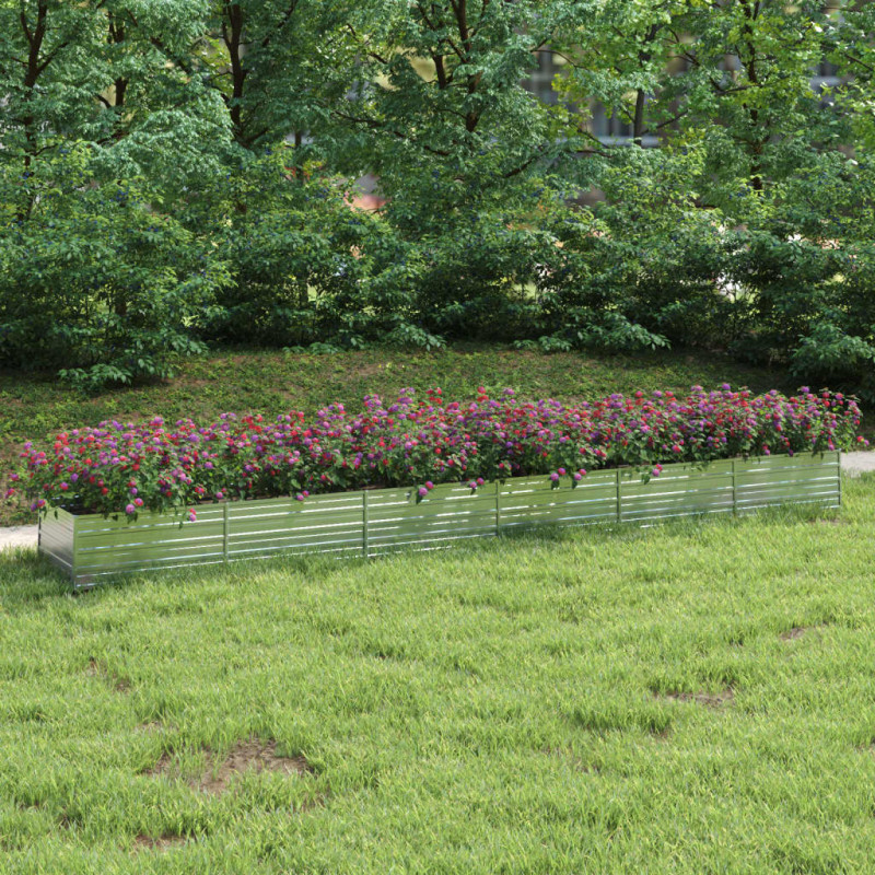 Donica do podwyższonej rabaty, 600x80x45 cm, stal galwanizowana vidaXL