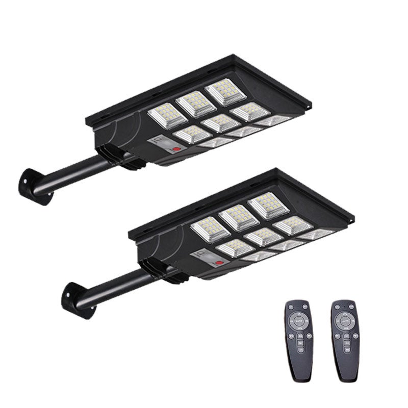 Leroy Merlin Paquete de 2 farolas solares, 6500 k, 144 led, lámpara exterior impermeable, control remoto, focos de anochecer a amanecer 