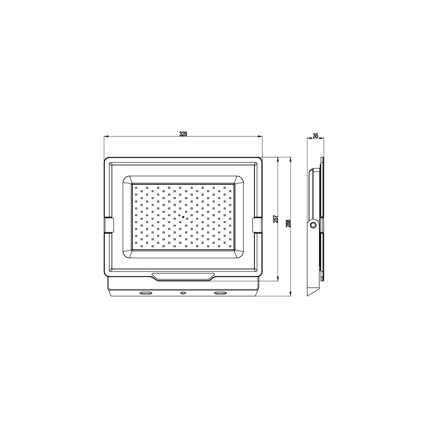 PADLIGHT POWER, projecteur LED SMD 150W IP65 noir 6500K - 3