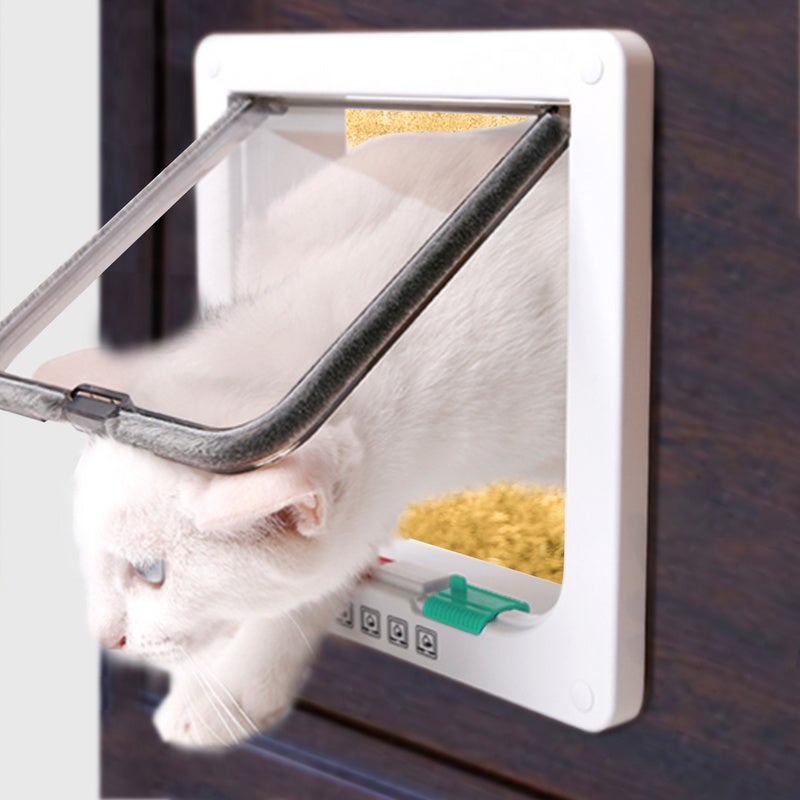 Gattaiola CEESC Con 4 Vie Chiusura - Porta Per Gatti XL Resistente Alle Intemperie