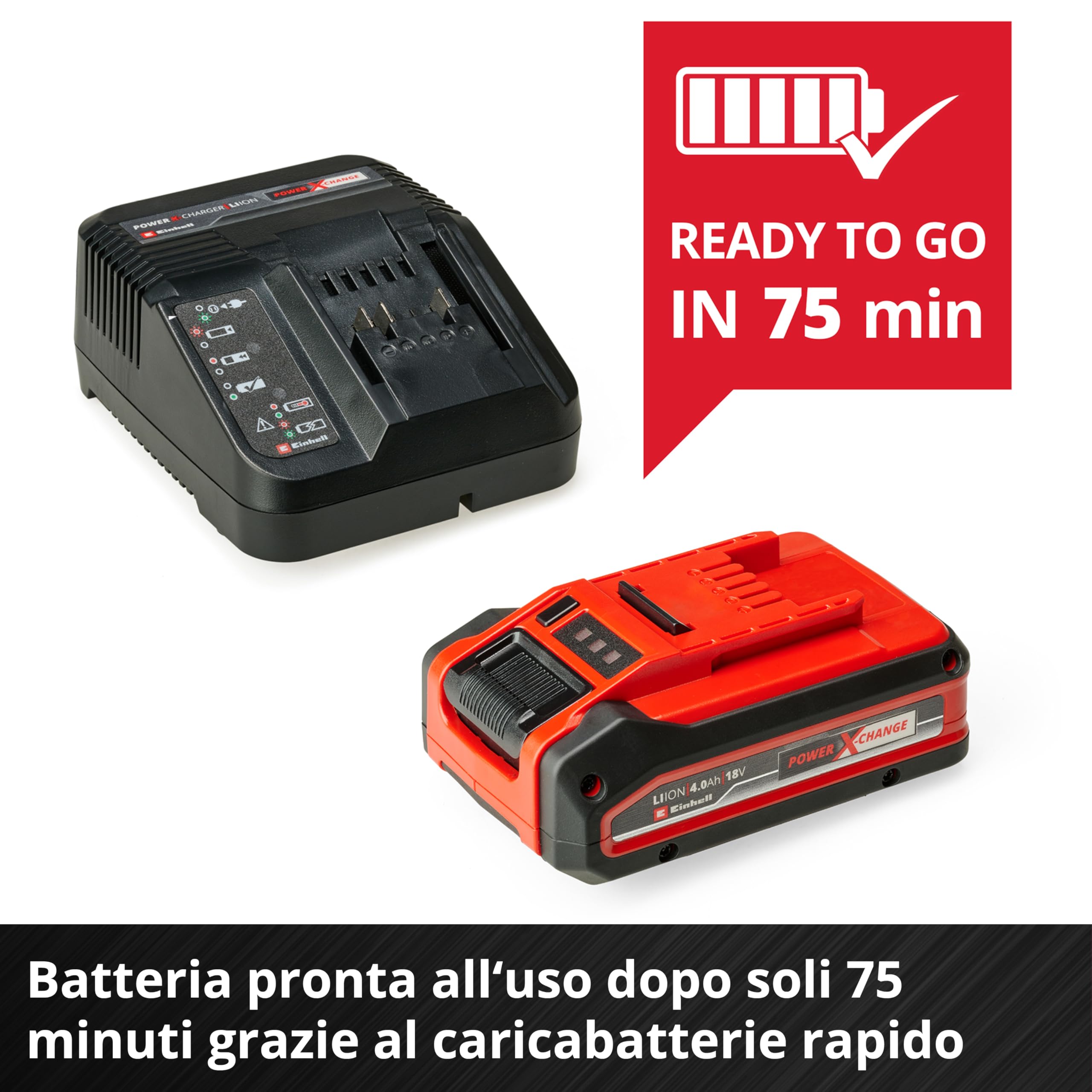 Kit Inicial Einhell 4.0 Ah PLUS PXC (1 bateria PLUS de 18V 4Ah, 1 ...