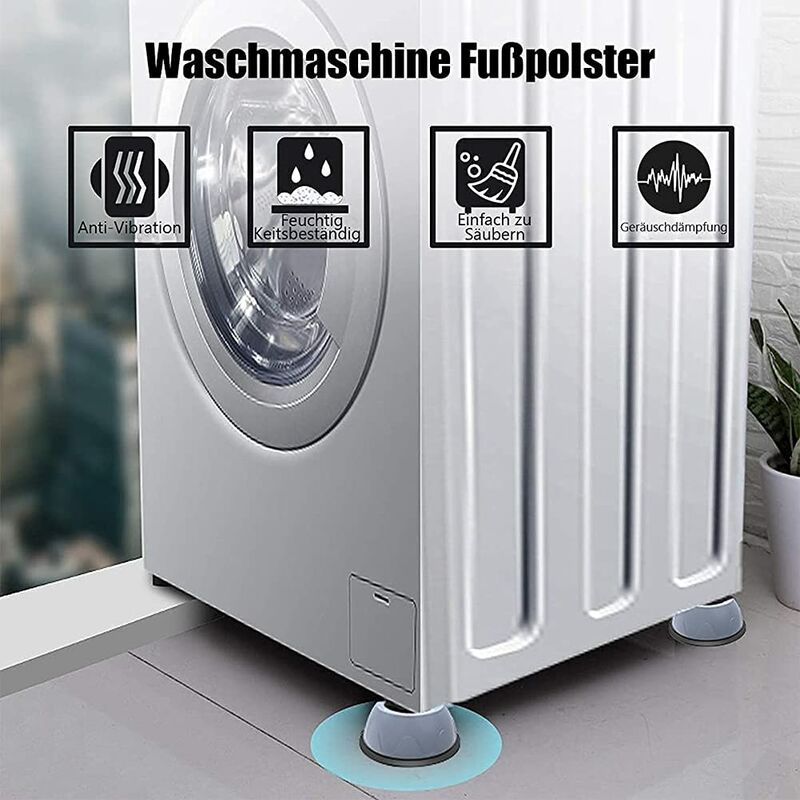 Coussinets de Pieds Universels Réglables pour Machine à Laver, Produit Anti-Vibration, Base de Réigérateur, Supports Antidérapants, 1/4 Pièces  13