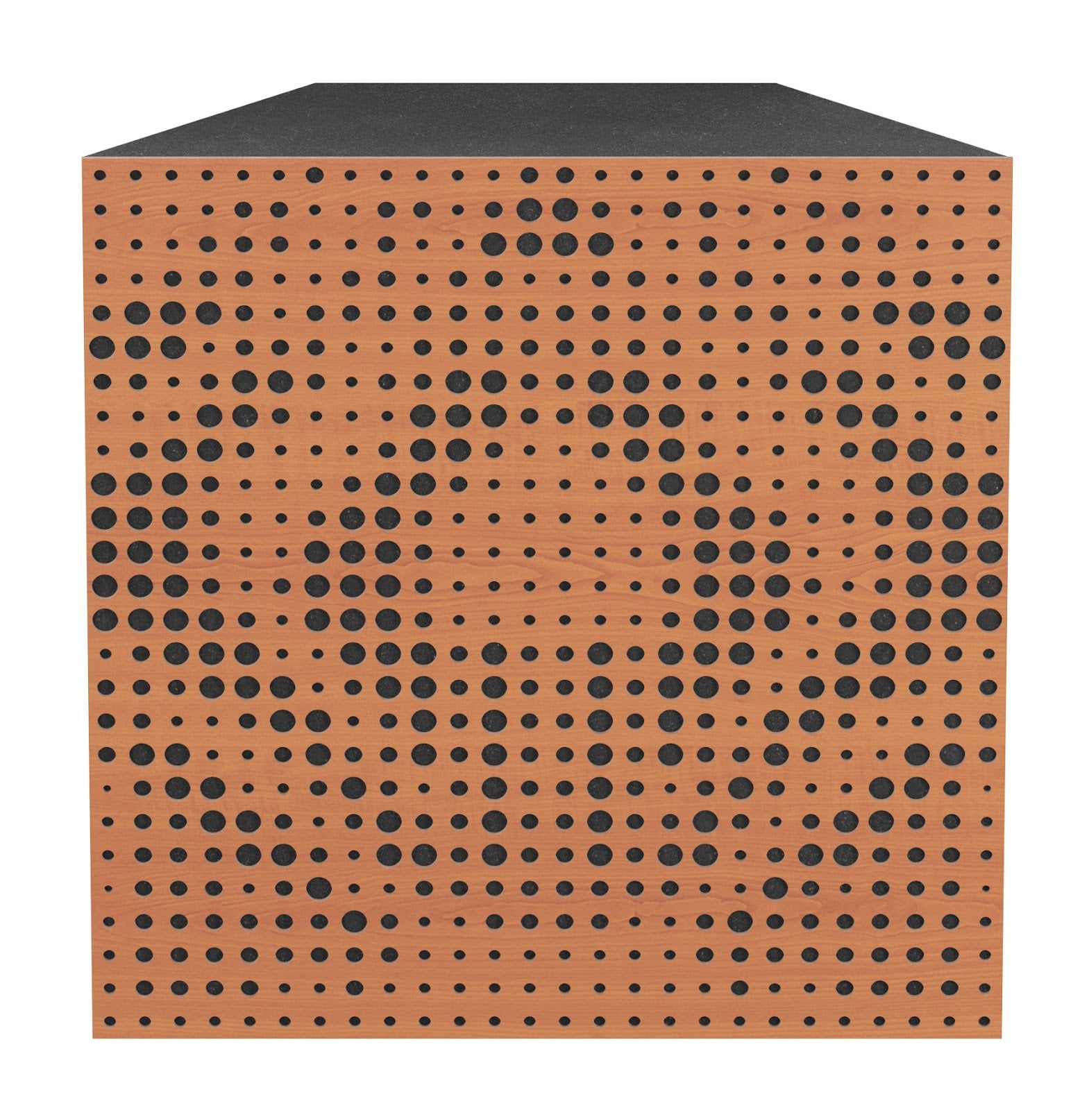 Lot de 2 Pièges à basses UNIVERSE acoustiques insonorisants 50x50x10 cm -MDF perforé laminé et mousse acoustique -Cerise - 2