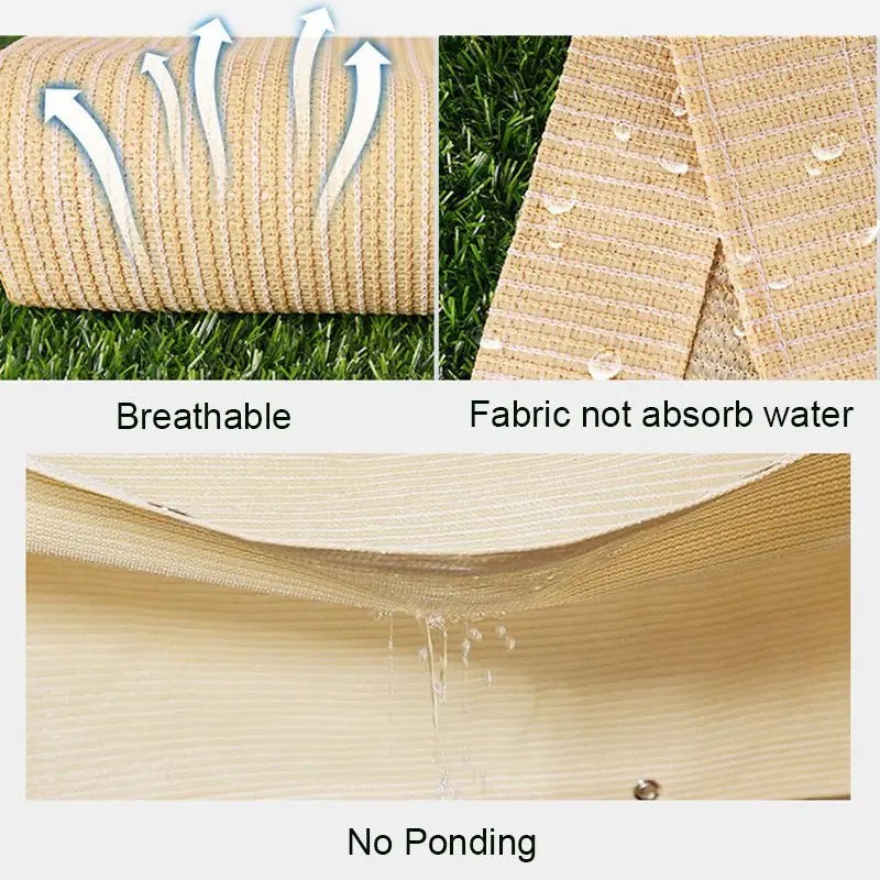 Voile d'ombrage, filet d'ombrage extérieur, tissu d'ombrage, auvent anti-UV à 95% pour piscine, patio, jardin, arrière-cour, 3 m x 3 m - 5