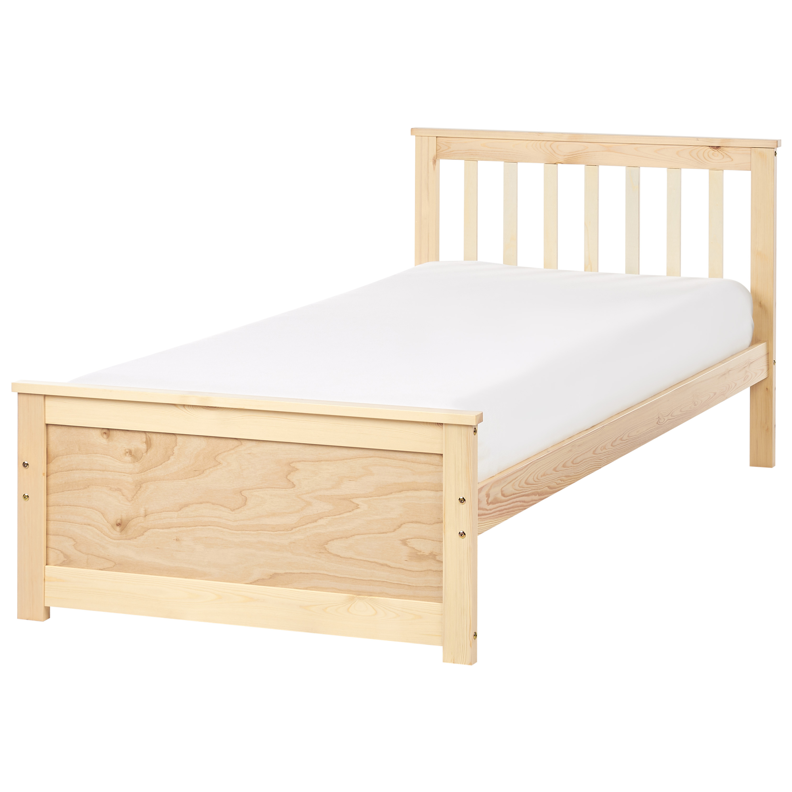 Cadre De Lit Double 180x200 Cm TecTake® - Sommier Intégré En Bois, Structure Métal Robustepour Chambre Adulte Moderne