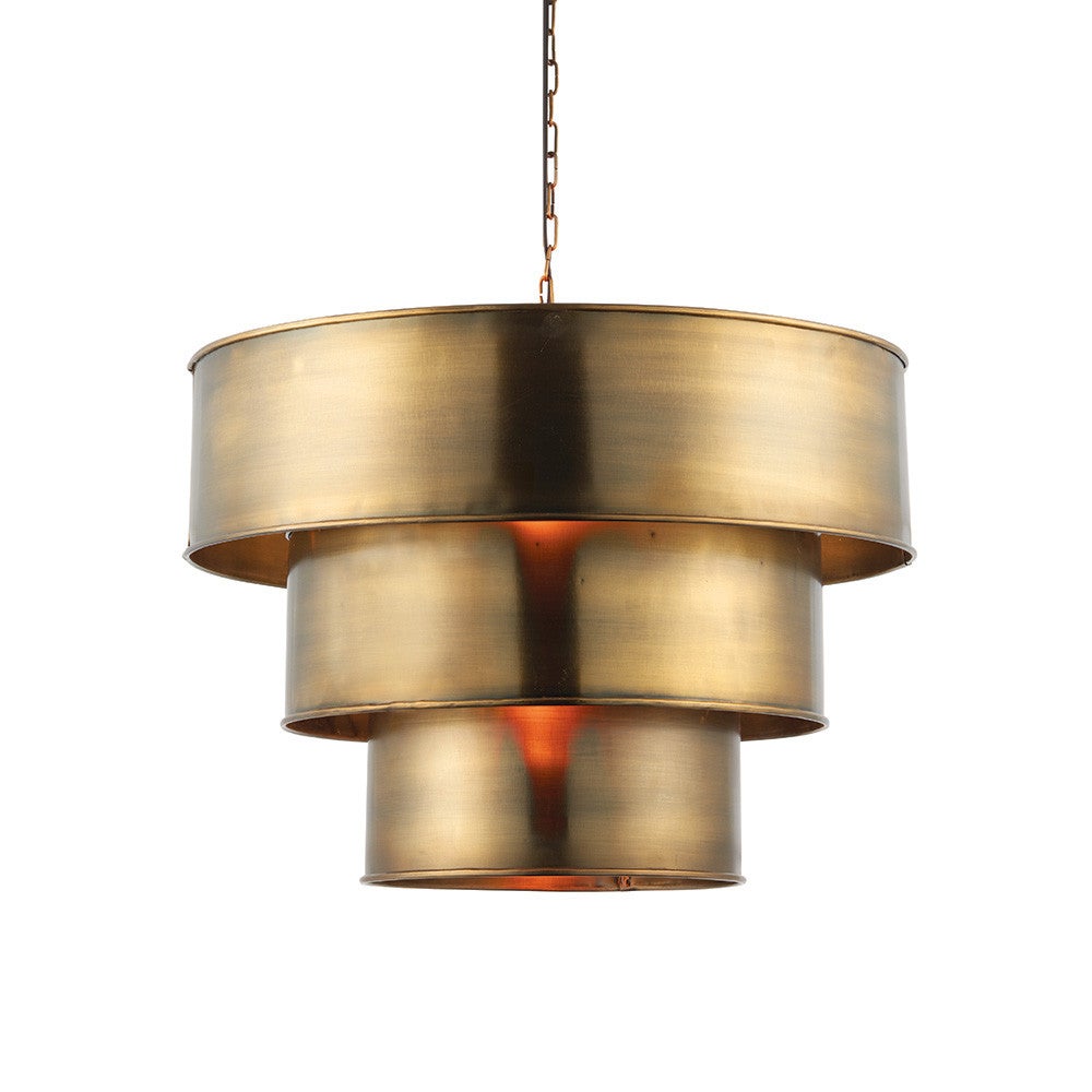 Lampa sufitowa warstwowa MORAD postarzany mosiądz 1xE27x40W metal wym:200x62x62cm IP20 Endon