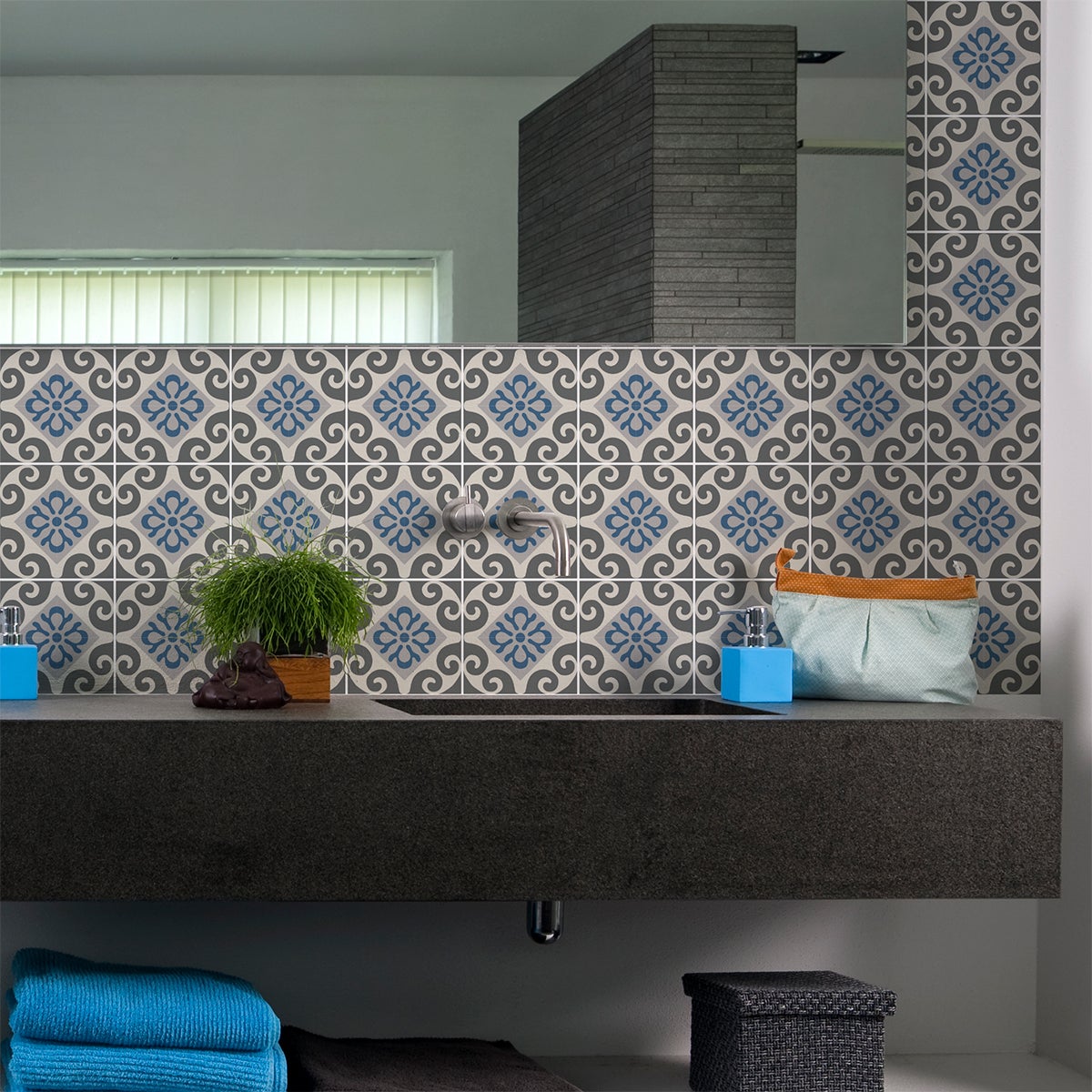 9 adesivi piastrelle azulejos Constantino - Sticker adesivo - adesivi murali - 9stickers20x20cm - 3