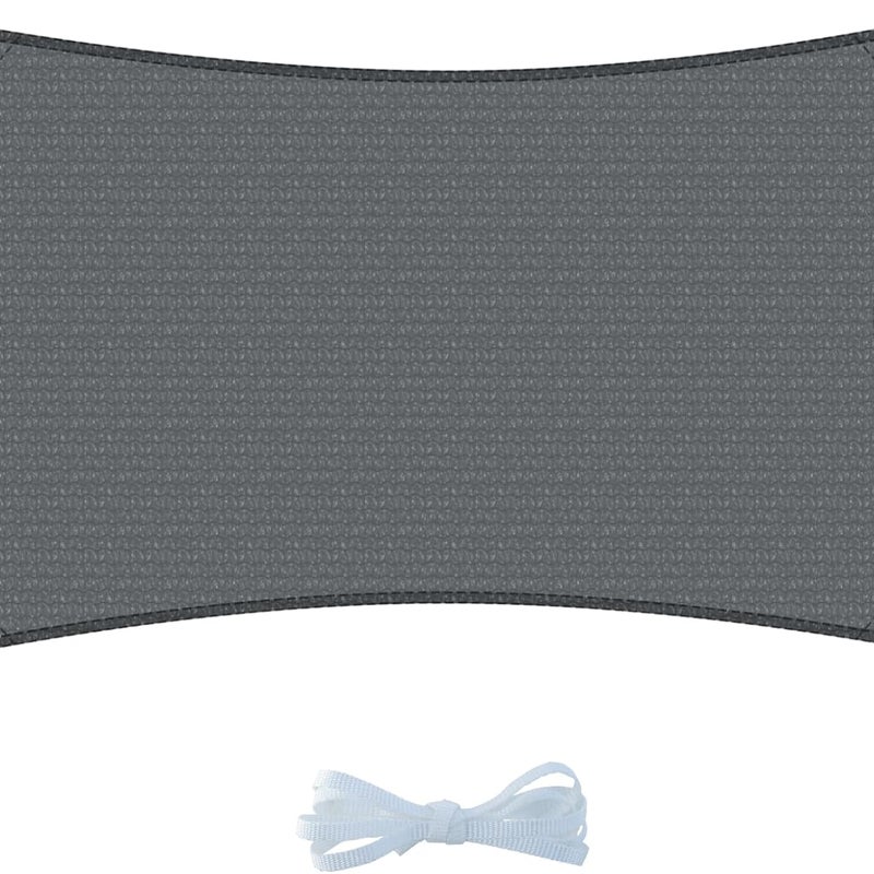 Żagiel przeciwsłoneczny 3x5m, oddychająca tkanina, ochrona UV, na taras, balkon, do ogrodu, na zewnątrz, szary