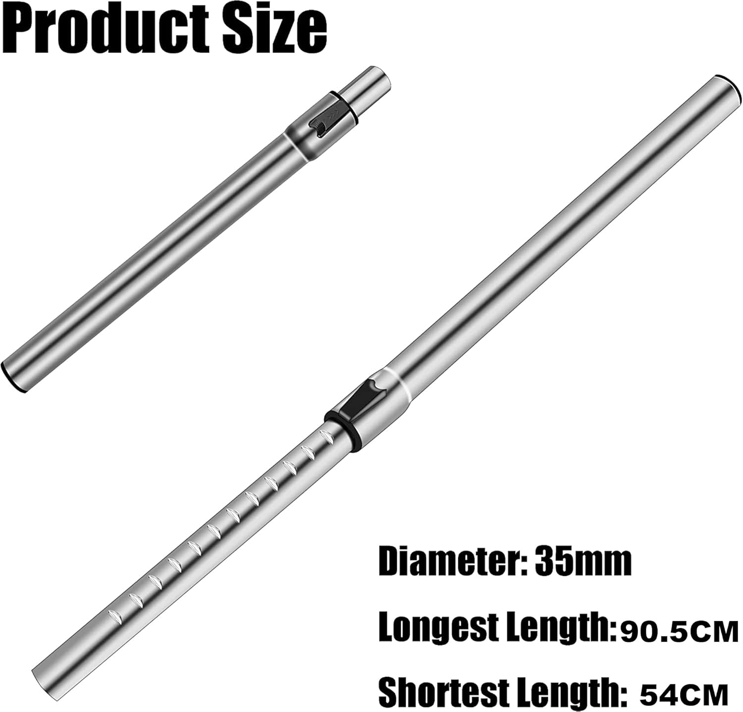 Tuyau d'aspirateur extensible universel de 35 mm, tige télescopique compatible avec AEG, Bosch, Dirt, Devil, Eio, Electrolux, Miele, Philips, Rowenta - 5