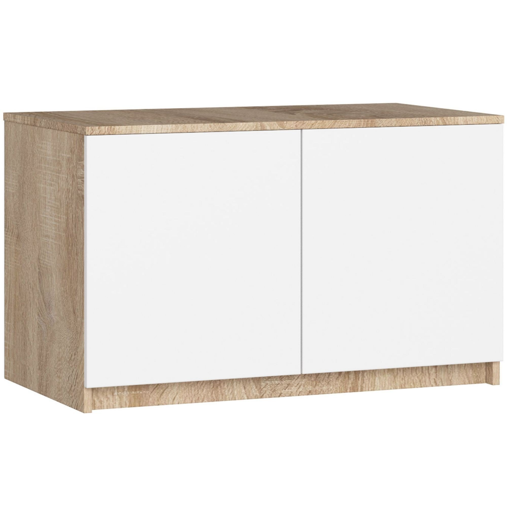Nadstawka na szafę AKORD S90 Dąb Sonoma 90 cm 2 drzwi kolor Biały mat 2 półki 90x51x55 cm
