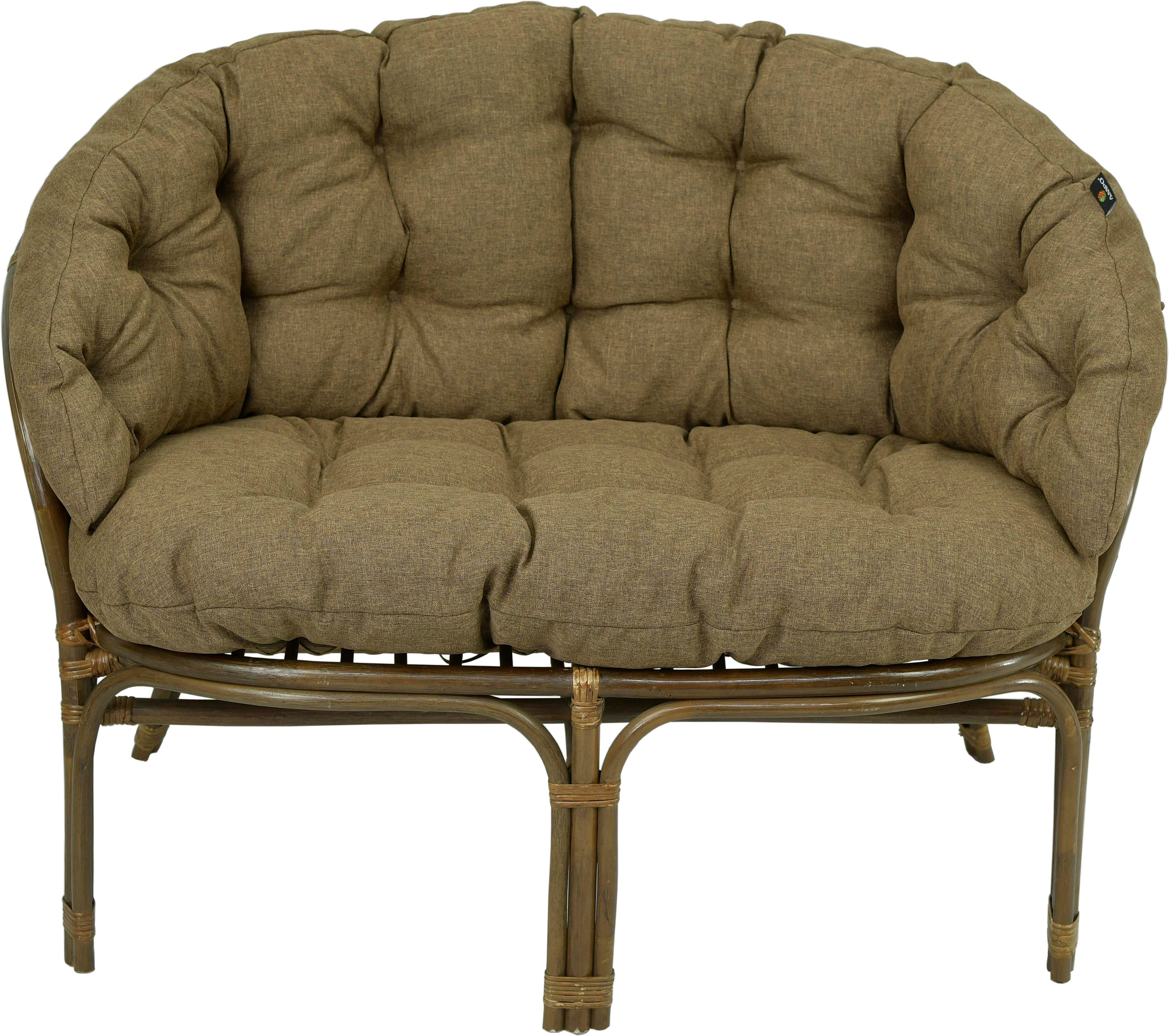 Poduszka na sofę rattanową wiklinową AMPO brązowy melanż 1 szt.