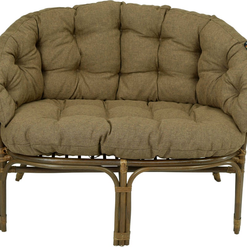 Poduszka na sofę rattanową wiklinową AMPO brązowy melanż 1 szt.