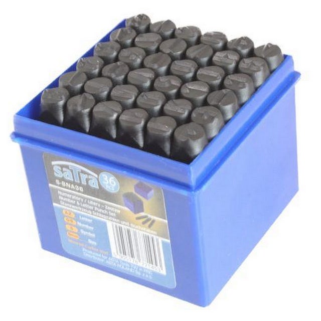 CHIFFRES ET LETTRES 8 mm A FRAPPER - LOT DE 36