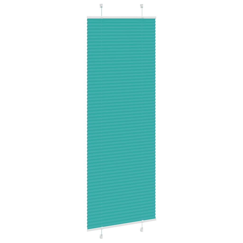 Store plissé vert pétrole 75x200 cm largeur du tissu 74,4 cm vidaXL - 4