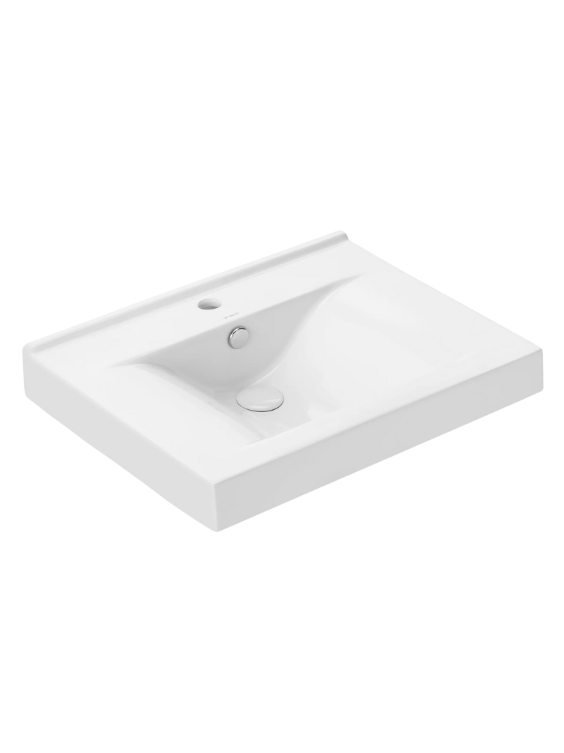 Umywalka ścienna Uptrend GEMINI 60 biały połysk, z otworem na baterię oraz przelewem 1 szt.