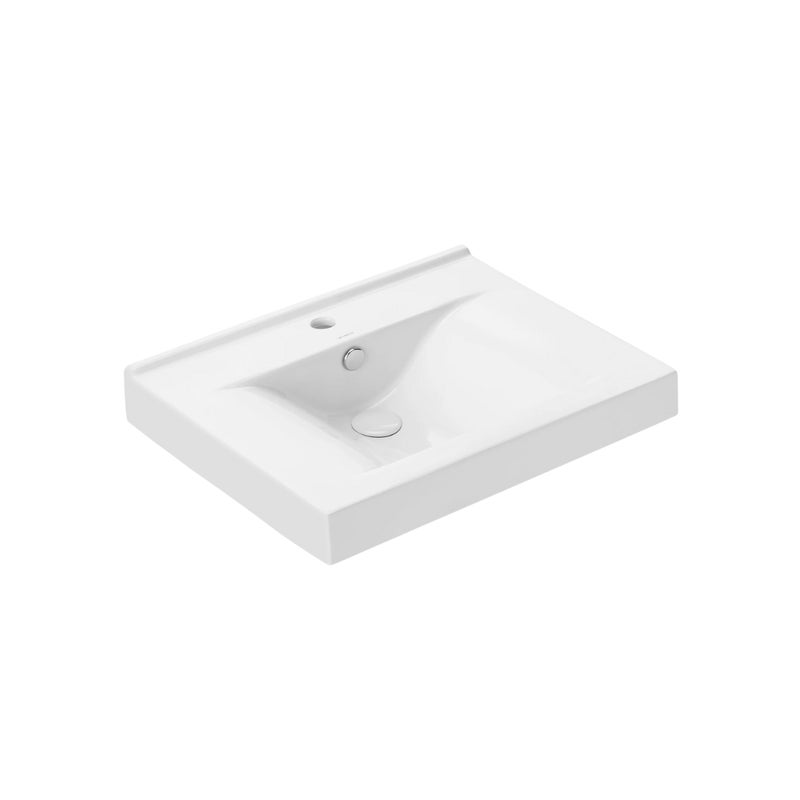 Umywalka ścienna Uptrend GEMINI 60 biały połysk, z otworem na baterię oraz przelewem 1 szt.