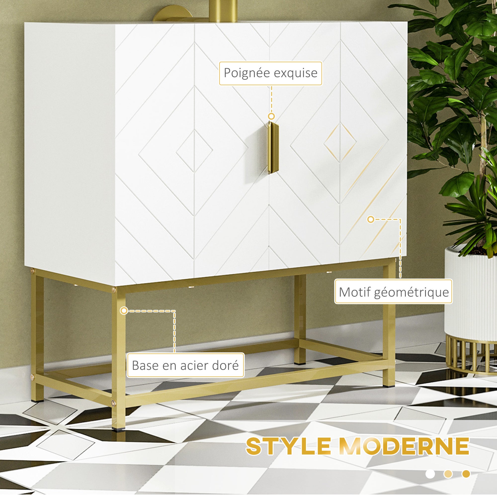 Meuble sous lavabo MDF kleankin - 5