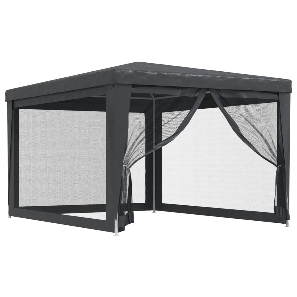 Tonnelle 3x4 m Anthracite avec 4 Parois en Maille – Tente de Jardin Anti-Moustiques pour Fêtes, Réceptions et Extérieur - 2