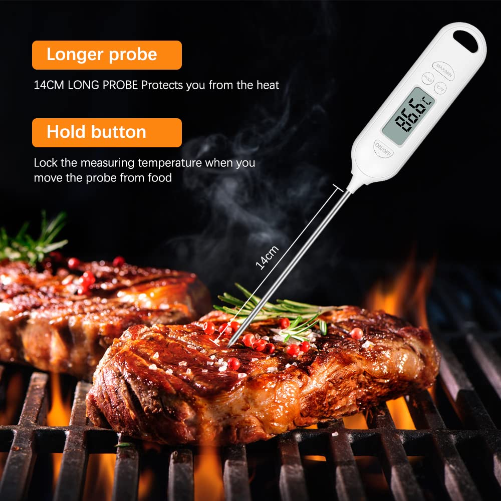 Termometro Digitale Per Alimenti Con Touch Screen E Timer Per Carne Con - Foto 9