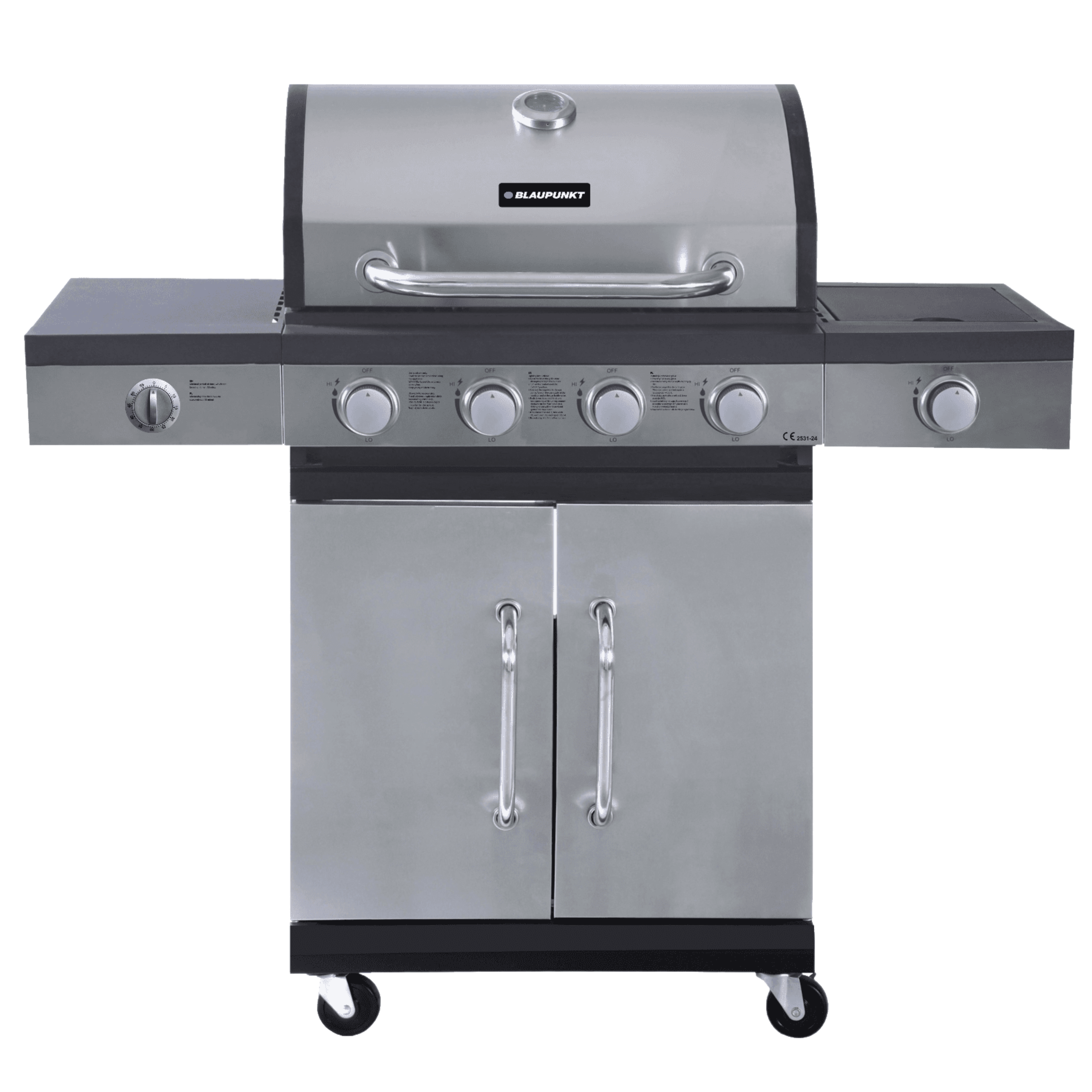 Grill gazowy z 4 palnikami + palnikiem bocznym Blaupunkt GG401