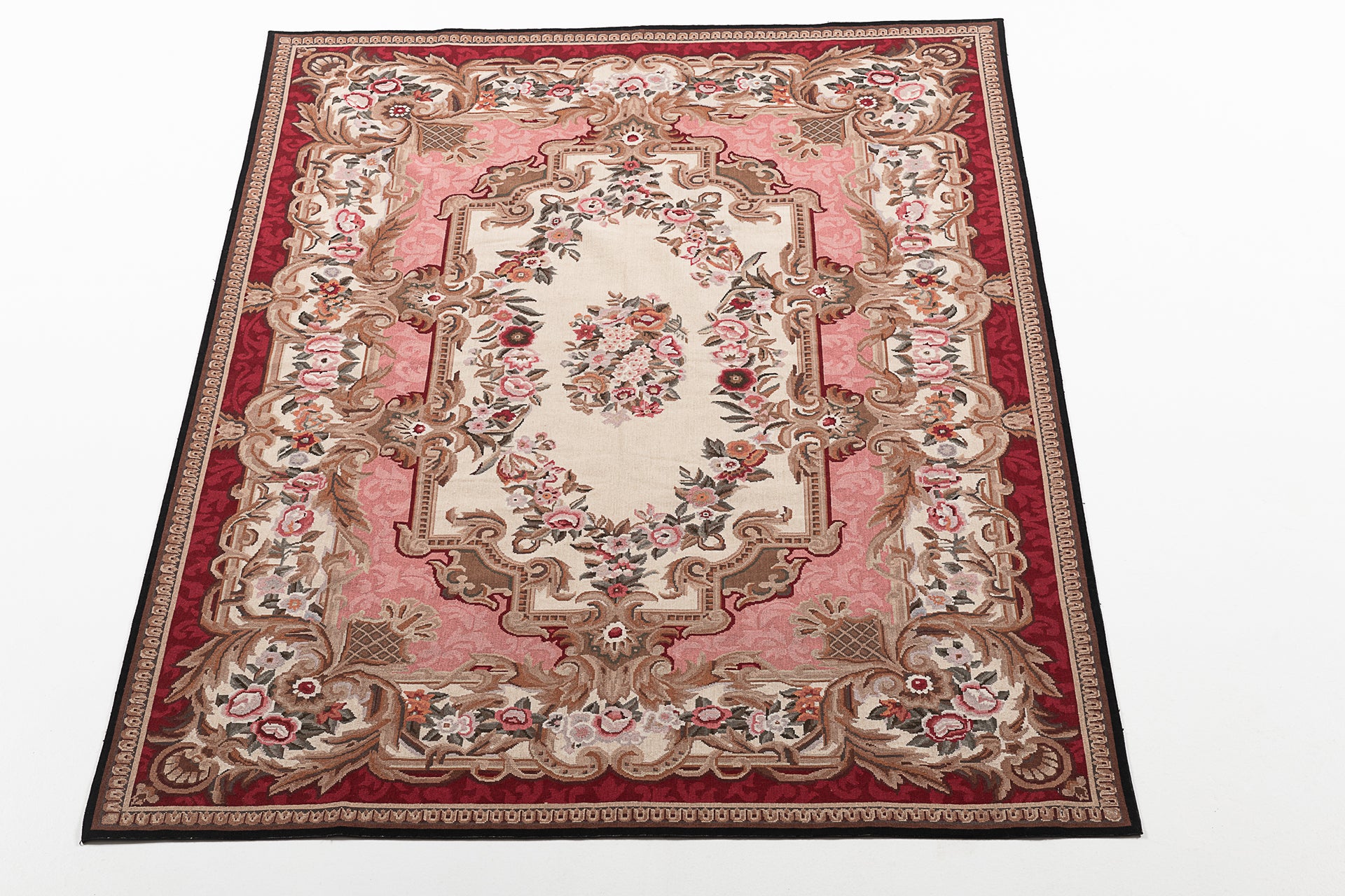 Rysunek w stylu francuskim z motywem kwiatowym, 245x167 cm, Aubusson (Farah1970 Gallery)