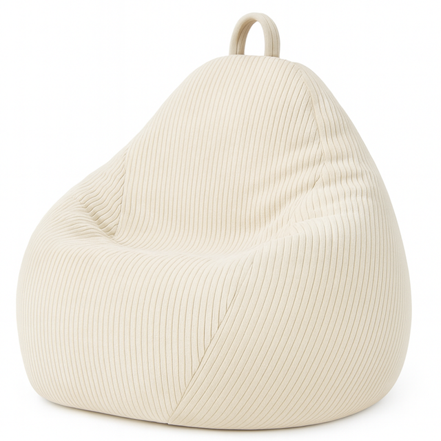 Pufe pêra bombazina BANANAIR 120 x 100 cm branco