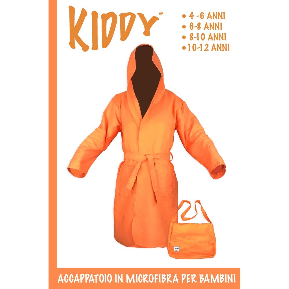 ACCAPPATOIO tecnico KIDDY BIMBO bambino RAGAZZO IN microfibra ARANCIO 4-6 ANNI - 3