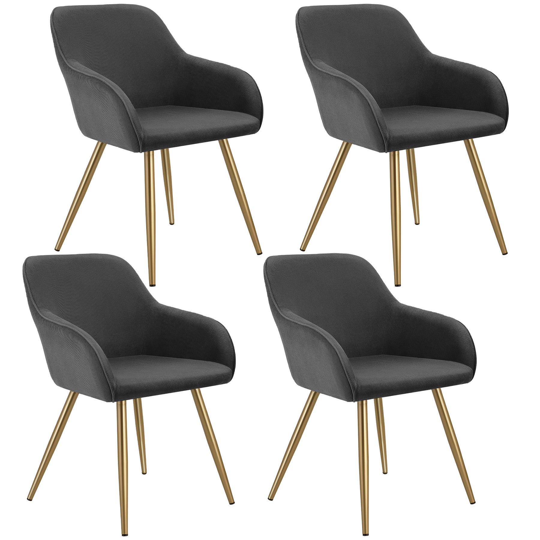 RESTILO - Set di 4 coprisedia elasticizzate, rimovibili e lavabili, per sedie da pranzo, sala da pranzo, cucina, ristorante, hotel, banchetti