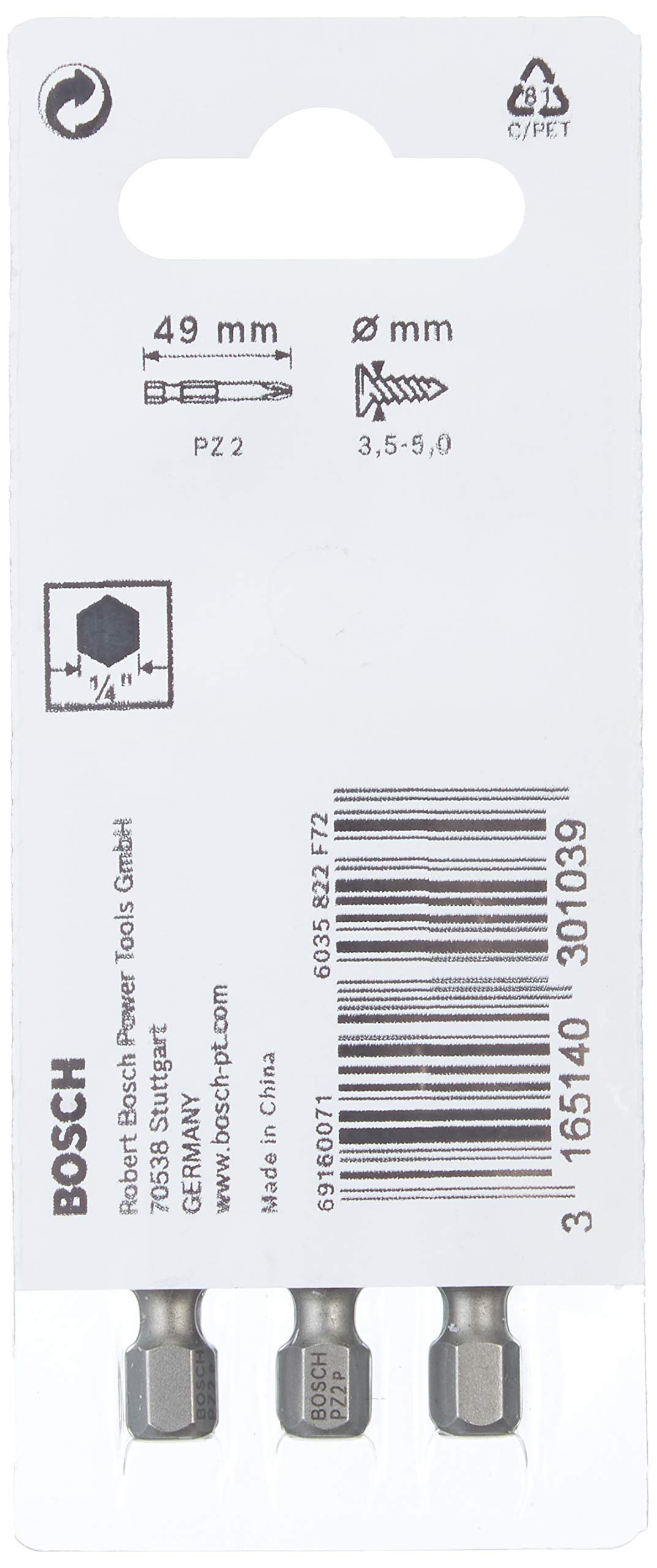 Bosch Professional - 3 Embouts De Vissage Extra-Dur PZ2 49mm - 2607001577 - 5