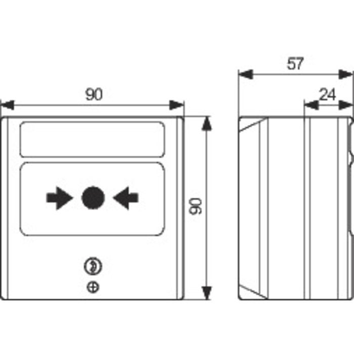 Déclencheur manuel standard pour issues de secours - Legrand - A membrane déformable - 2