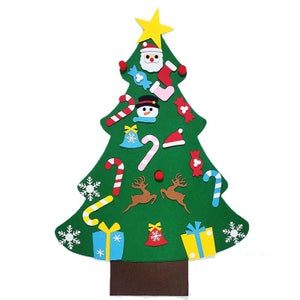 Set Di Alberi Di Natale In Feltro Fai-da-te Con Ornamenti Per Bambini Regali Di Natale Decorazioni Per Appendere Porte Di Capodanno 89500992