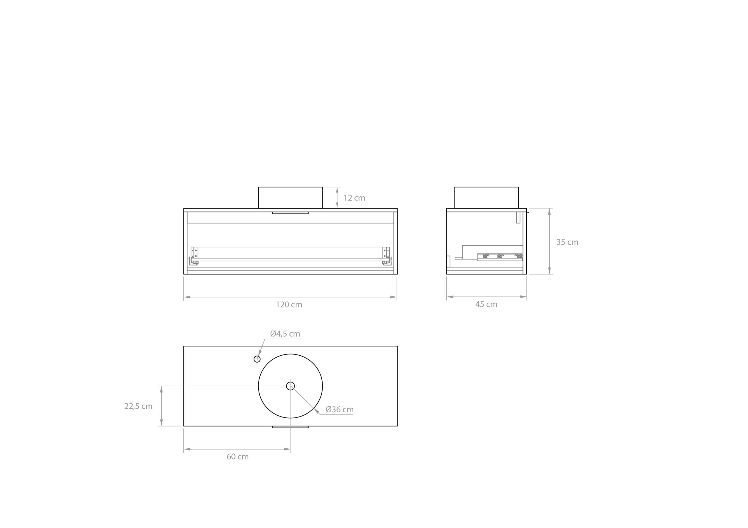 Ensemble de meubles de salle de bains Emene OPOSSÉ - Blanc 120 cm + lavabo - 6