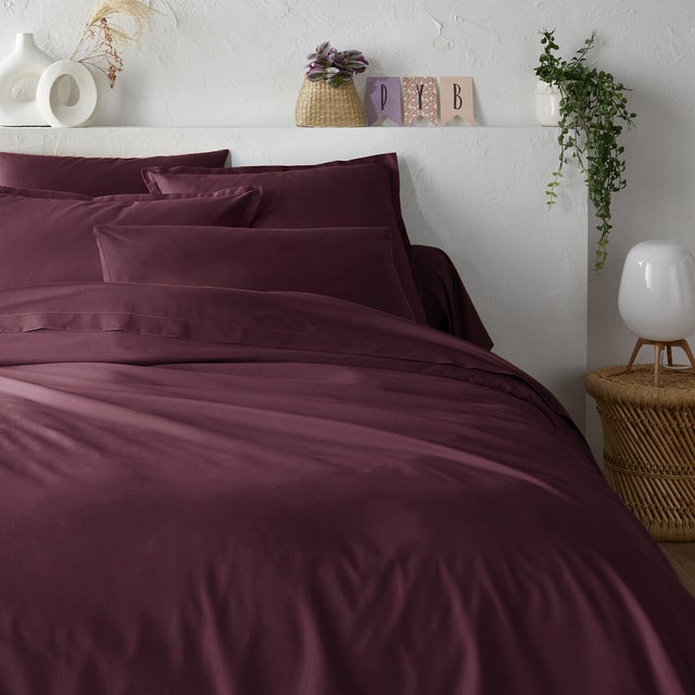Housse de couette en percale de coton Scenario - Myrtille - 200 x 200 cm