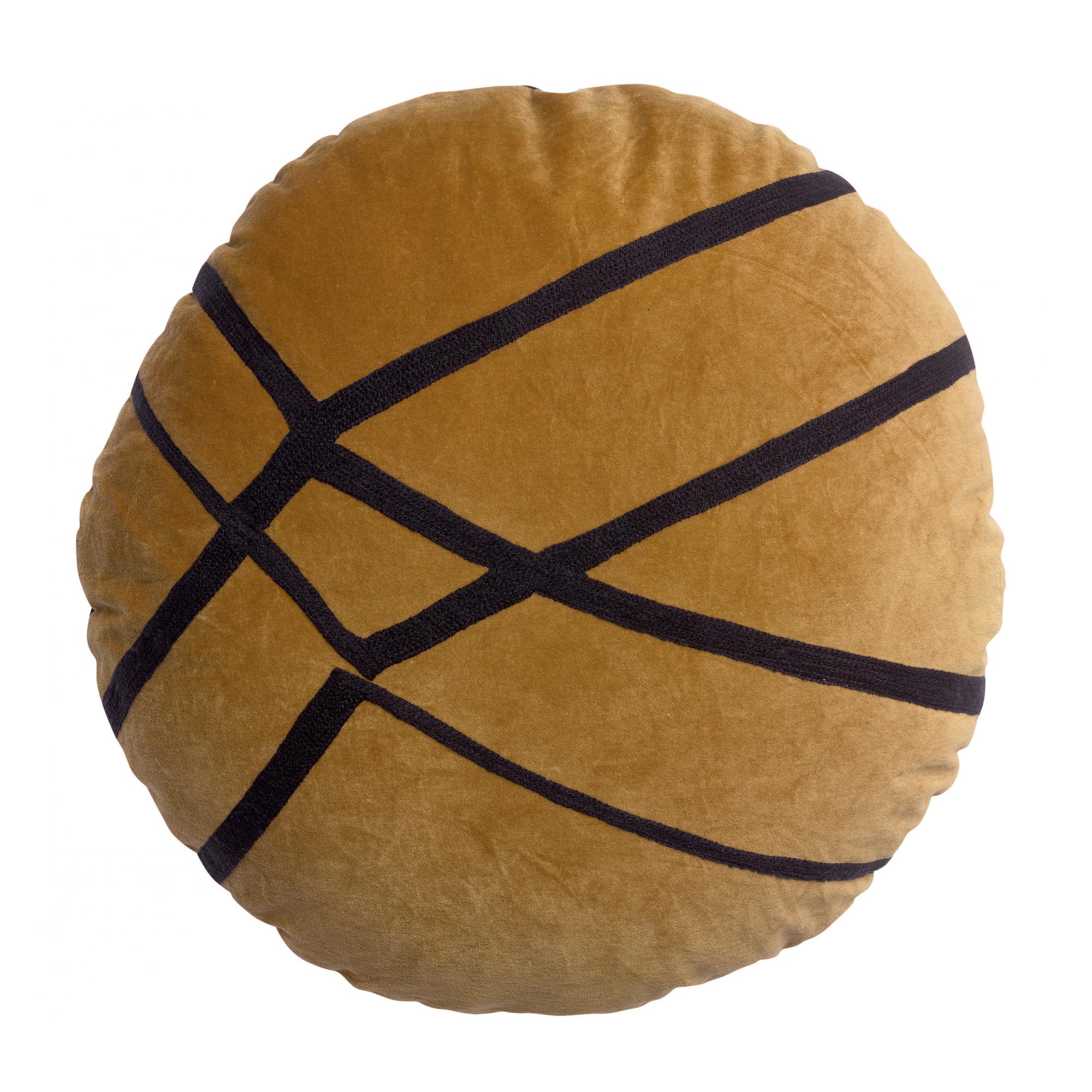 Cojín bordado fara bronce diameter 50 cm bronce diameter 50 cm vivaraise