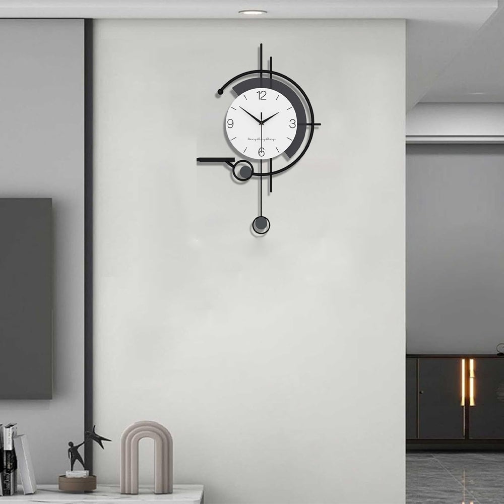 (57*36cm) Reloj de pared minimalista moderno, elegante y creativo, reloj de pared decorativo de cuarzo silencioso y sin tictac. - 4