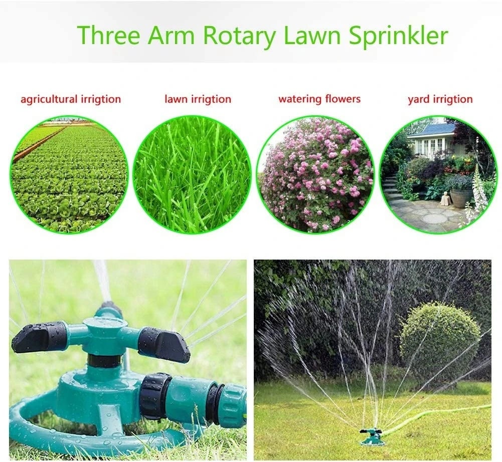 2 pièce Système d'arrosage automatique à 360 degrés, buse rotative pour pelouse et jardin, fournitures de jardin - 5