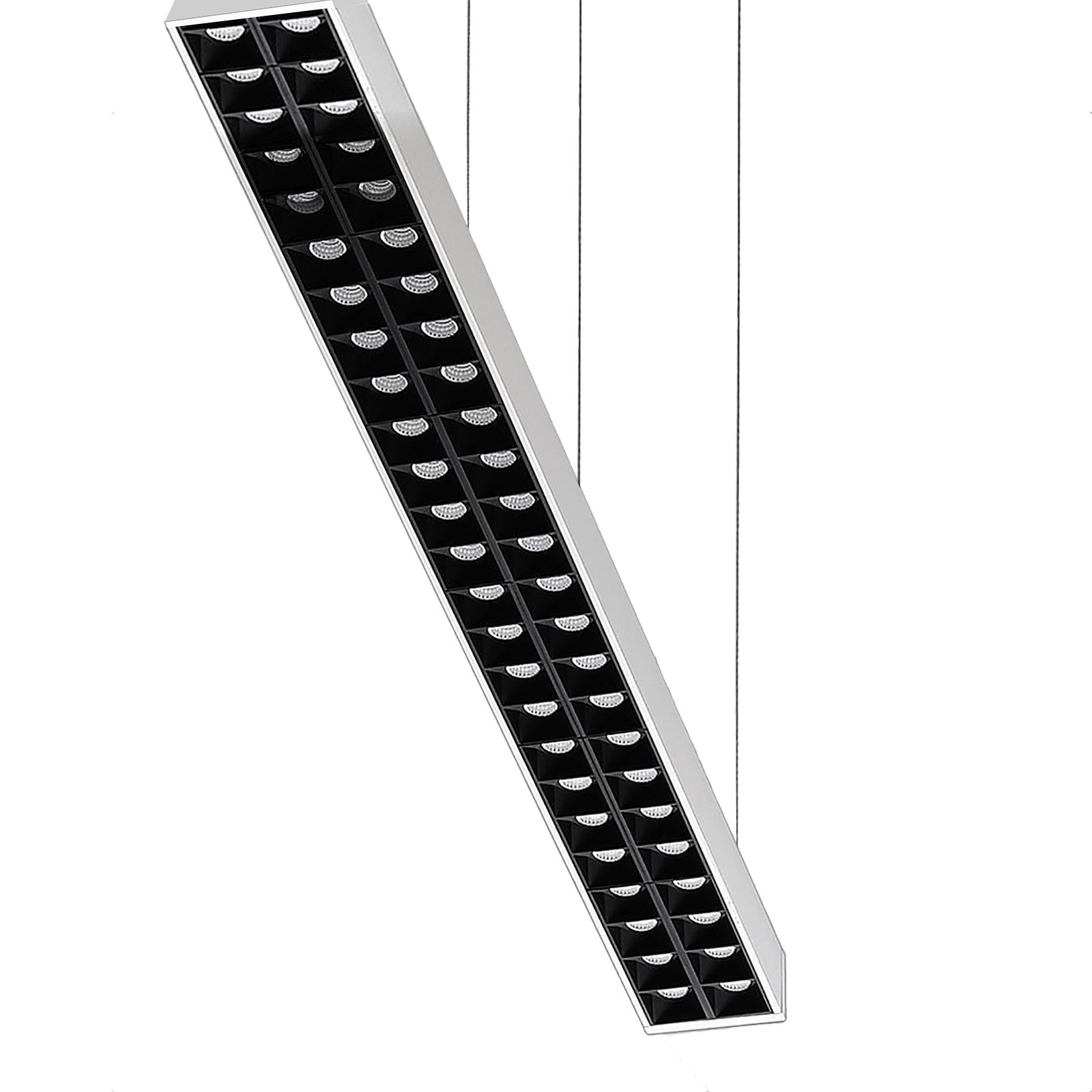 Lampa wisząca Office Three LED 60W ściemnialna podwójna emisja światła biurko studio 4000K DALI 2.0 230V BIAŁA
