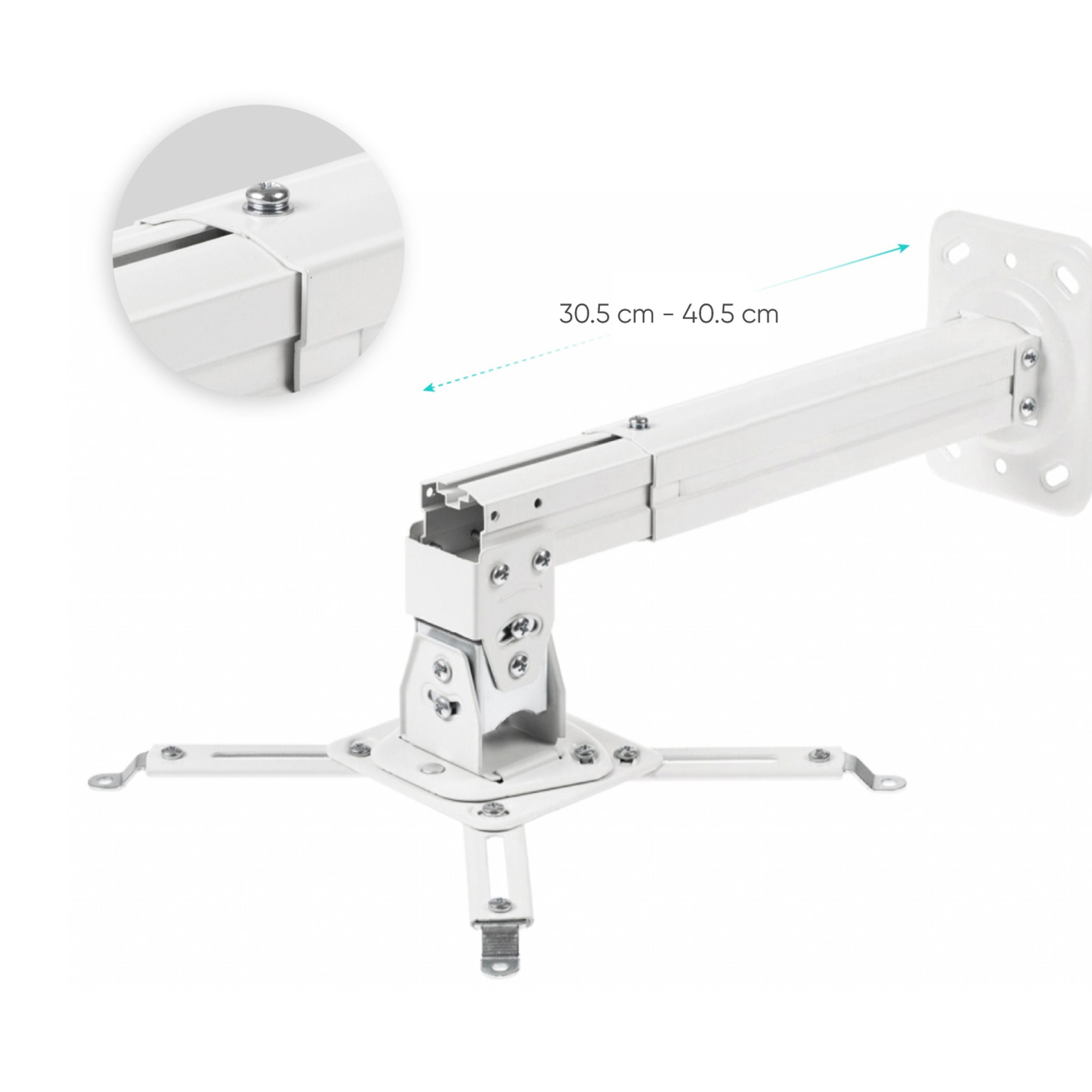 ONKRON K5A Blanc Support de plafond et mural pour projecteur vidéoprojecteur poids max 10 kg - 6